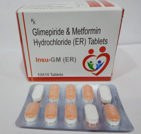 Metformin HCL 1000 Mg (ER) + Glimepiride 2 mg is available at best rate 1