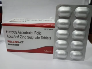 Ferrous ascorbate 100mg,folic acid 1.5mg & zinc sulphate monohydrate is available at best price