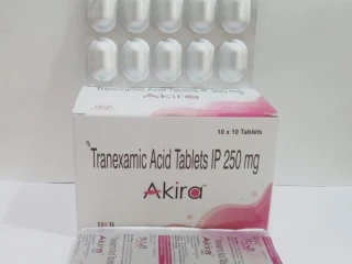 Tranexamic acid 250 mg tablets, used in melasma and hyperpigmentation...