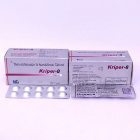 Thiocolchicoside 8mg+Aceclofenac 100mg, 10x10 1