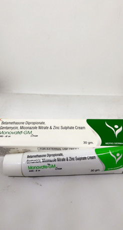 Monovate -GM Cream ( Betamethasone Gentamycin Miconazole Nitrare Zinc Sulphate ) 1
