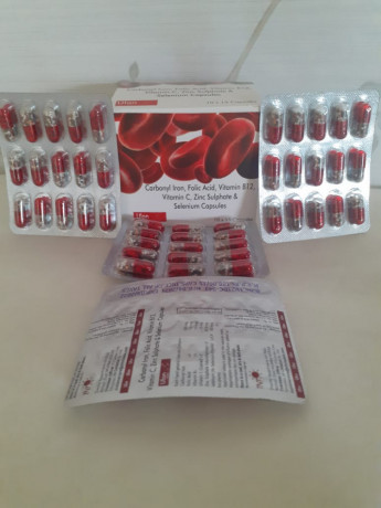 CARBONYL IRON, FOLIC ACID, VITAMIN B12, VITAMIN C, ZINC SULPHATE & SELENIUM CAPSULES 1