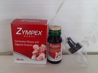 CARMINATIVE MIXTURE WITH DIGESTIVE ENZYMES