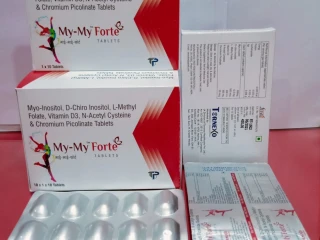 Myo-Inositol 500 mg, D-chiro inositol 12.5 mg, L- Methyl Folate 500 mcg, Vit D3 400 IU, N-Acetyl Cysteine 300 mg, Chromium Picolinate 50 mcg Tablets
