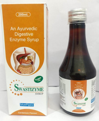 Ayurvedic Digestive Enzyme Syrup 200ML with carton enriched with Cumin(zeera or jeera) power for good digestion and appetite from Bluepipes Healthcare 1