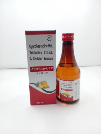 Cyproheptadine 2mg +Tricholine .275mg in Sorbitol base(70%) 1