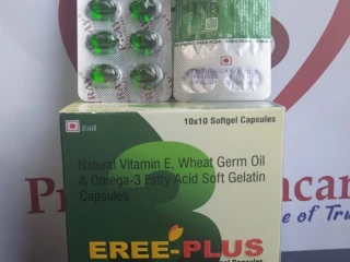 Vitamin E 400 I.U + Wheat Germ Oil 100 mg + Omega 3 Fatty Acid (EPA 90 mg & DHA 60 mg)