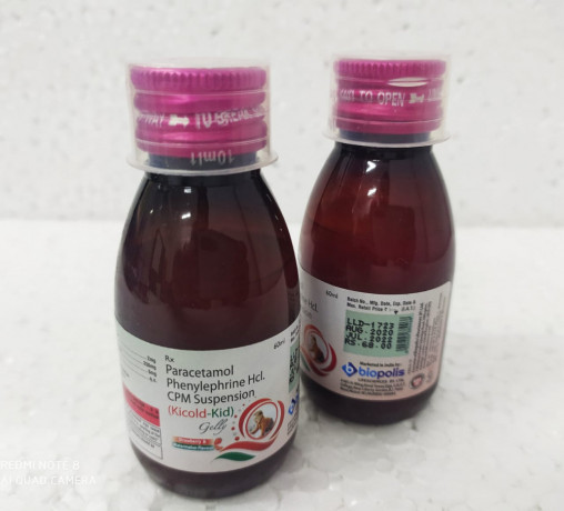 Phenylephrine HCL 5mg + CPM 2mg + Paracetamol 250mg Oral Suspension 1