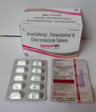 Aceclofenac 100mg+ Paracetamol 325mg+ Chlorzoxazone 250mg 1