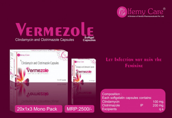 CLINDAMYCIN 100MG + CLOTRIMAZOLE 200MG SOFTGELATIN VIGINAL CAPSULES 1
