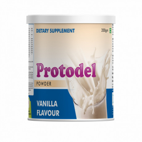 Protodel Powder I Whey Protein Powder I Vanilla Flavor I 200 Gms Pack 3