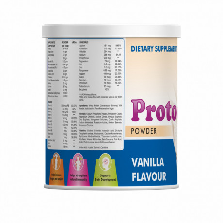 Protodel Powder I Whey Protein Powder I Vanilla Flavor I 200 Gms Pack 2