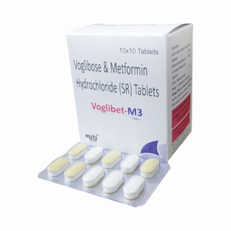 Voglibose 0.3 mg & Metformin Hcl 500 mg 1