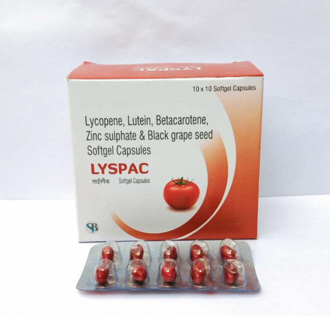 Lycopene 10000mcg+Lutein Betacarotene Zinc sulphate Monohydrate Black grape seed 1