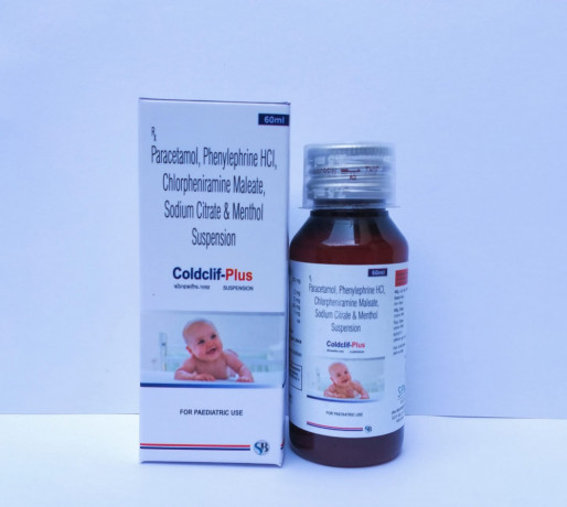 Paracetamol 250mg,phenlephnine hydrochloride 5mg & chlorphenirmine Maleate 2mg + sodium citrate 60mg + methol 1mg 1