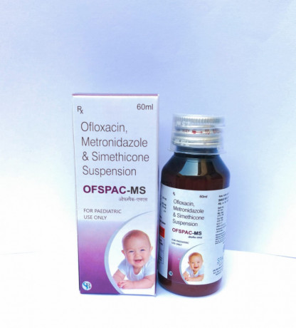Ofloxacin 50mg+ Metronidazole 120mg + Simethicone 10mg 1