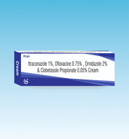 Itraconazole ofloxacin ornidazole & clobetasol propionate cream 1