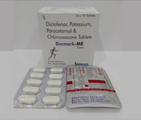 Diclofenac Potassium 50 mg, Paracetamol 325 mg & Chlorozoxazone 250 mg Tablets Drug & medicines 1