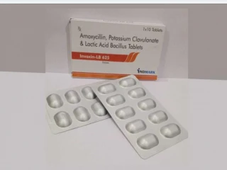 Amoxycillin 500 mg, Clavulanic Acid 125 mg & Lb 2.5 Million Spores Tablets