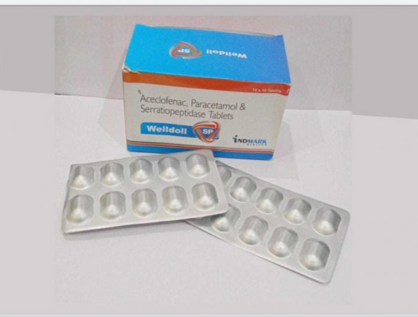 Aceclofenac 100 mg, Paracetamol 325 mg & Serrtiopeptidase 15 mg Tablets 1