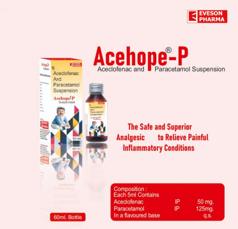 Aceclofenac 50mg + Paracetamo125mg l Suspension 1