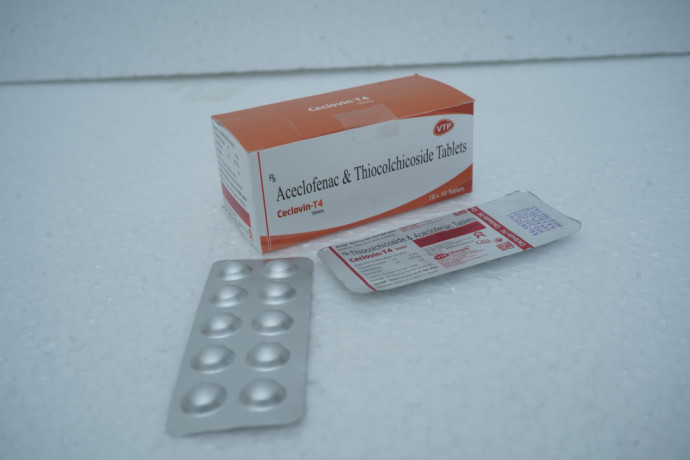 Aceclofenac 100mg + Thiocolchicoside 4mg Tablet 1