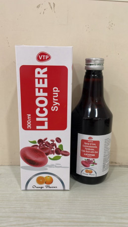 Licofer Iron Folic Acid Cyanocobalamin Syrup, 300ML 1