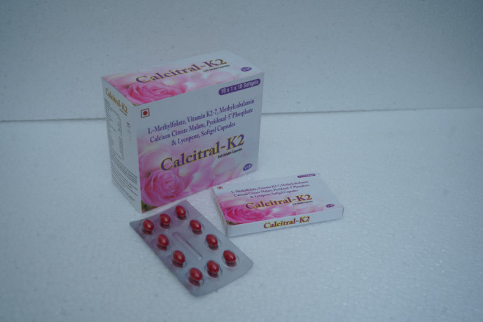 Calcium Citrate 500mg, L-methylfolate 1mg, Vitamin K2 7 45 Mcg, Methylcobalamin 1500 Mcg, Lycopene (6%) 5000mcg Softgel Capsule 1