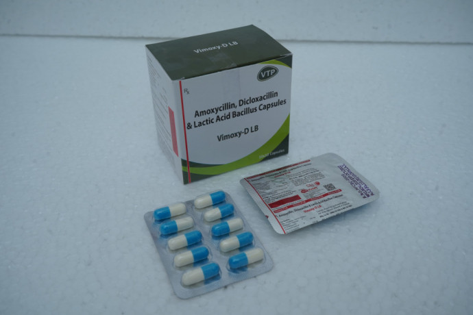 Amoxycillin 250mg + Dicloxacillin 250mg + Lactic Acid Bacillus Capsule 1