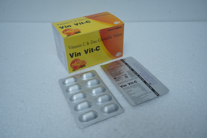 Vitamin C + Zinc Sulphate Chewable Tablet 1
