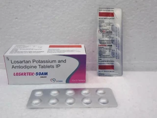 Losartan Potassium 50mg + Amlodipine 5mg Tablet