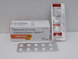 Metoprolol Succinate 50mg Extended Released Tablet
