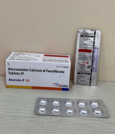 Atorvastatin Calcium 10 mg + Fenofibrate 160 mg Tablet 1