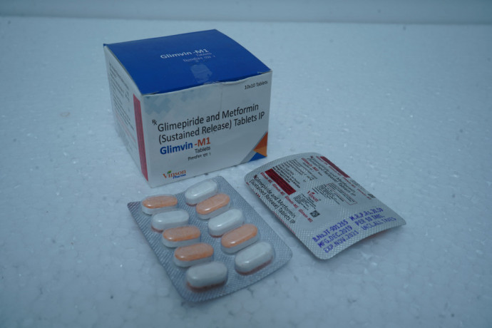 Glimepiride 1mg + Metformin 500mg SR Tablet 1