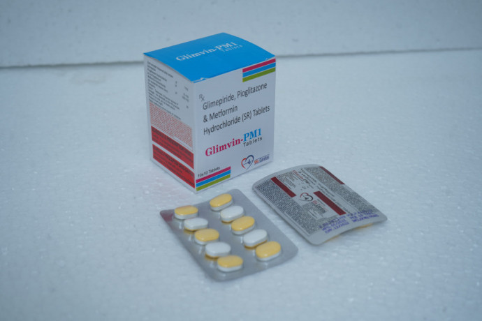 Glimepiride 1mg + Metformin 500mg + Pioglitazone 15mg SR Tablet 1