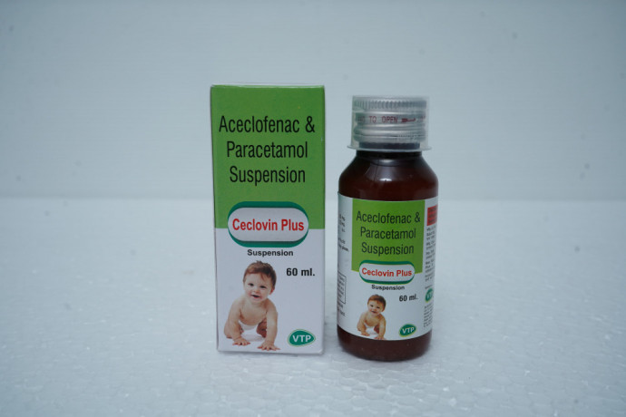 Aceclofenac 50mg + Paracetamol 125mg Suspension 1