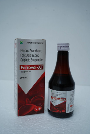 Ferrous Ascorbate 30 mg + Folic Acid 550 mcg + Carbohydrates 4.50 g + Sucrose 4.59 g + Dietary Fibre 0.99 g + Zinc Sulphate 22.5 mg Suspension 1