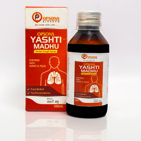 Yashti Madhu Herbal Cough Syrup For sever Cough, Chronic Bronchitis & Asthma 1