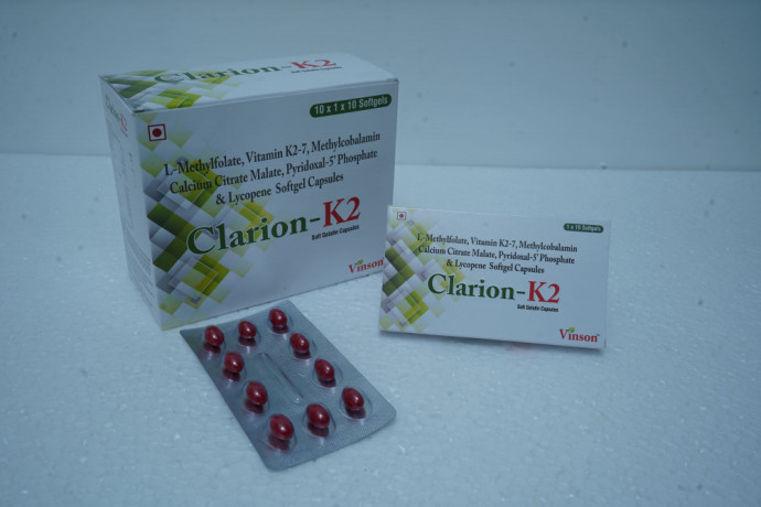 Calcium Citrate Maleate 500mg, L-methylfolate 1mg, Vitamin K2 7 45 Mcg, Methylcobalamin 1500 Mcg, \Lycopene (6%) 5000mcg Softgel Capusles 1