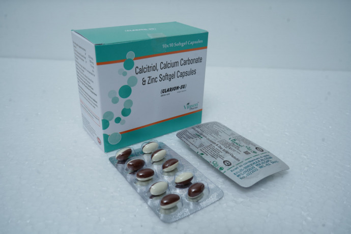 Calcitriol 0.25mcg + Calcium Carbonate 500mg + Zinc 7.5mg Softgel Capsules 1
