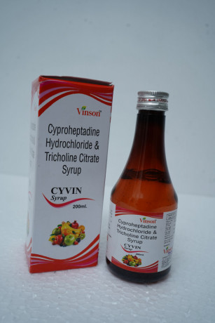 Cyproheptadine Hydrochloride 2mg + Tricholine Citrate 275mg Syrup 1