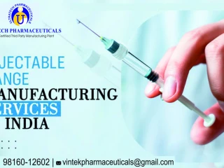 Injectables Range Manufacturing In India