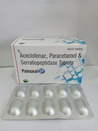 Aceclofenac+Paracetamol+Serratiopeptidase Tablets 1
