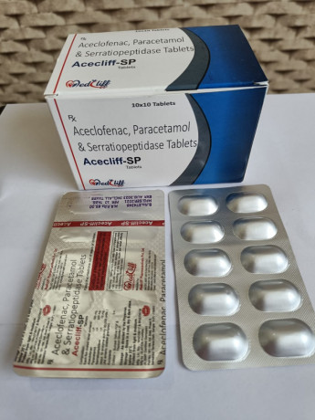 Aceclofenac 100mg + Paracetamol 325mg + Serratiopeptidase 15mg 1