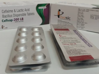 Cefixime 200 mg & lactic Acid Bacillus (with perforation die)