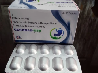 Rabeprazole Sodium (EC) 20 mg + Domperidone 30 (SR) 30 mg.
