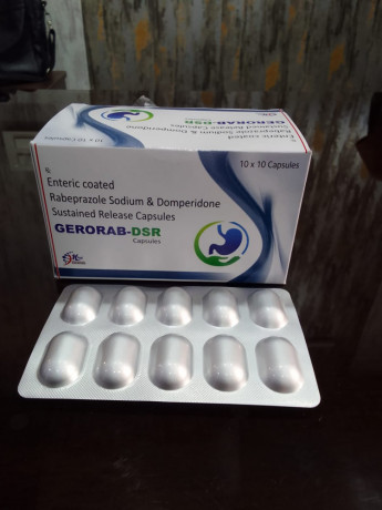 Rabeprazole Sodium (EC) 20 mg + Domperidone 30 (SR) 30 mg. 1