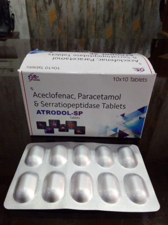 Ceclofenac 100 mg + Paracetamol 325 mg + Serratiopeptidase 15 mg. 1