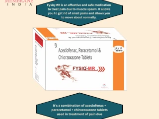Aceclofenac + Paracetamol + Chlrozoxazone Tablets
