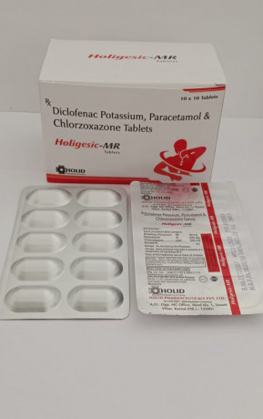 Diclofenac Potassium 50mg, Paracetamol 325mg,Chlorzoxazone 250mg Tablet 1